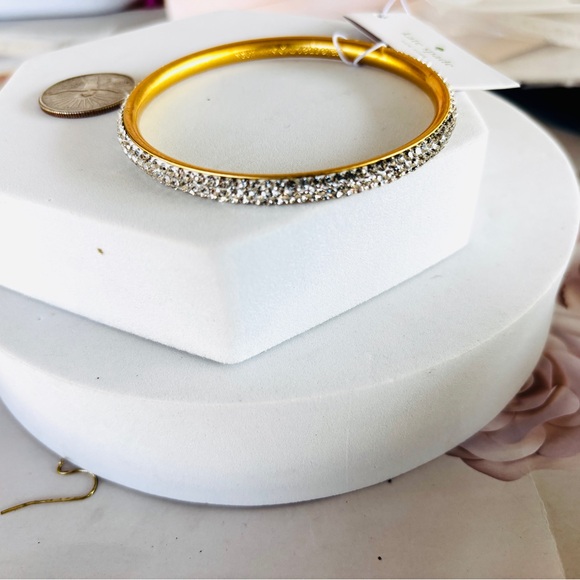 Kate Spade New York Razzle Dazzle Pave Clear Crystal Bangle Bracelet - Picture 7 of 9